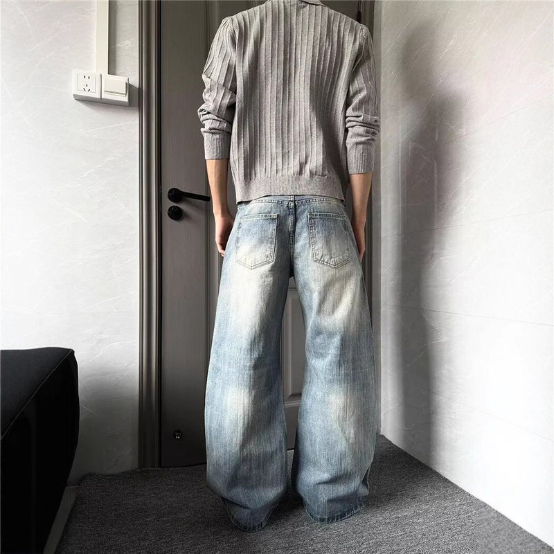 Unisex Classic Denim Jeans Loose Fit Daily Outdoor Wear - Image 5