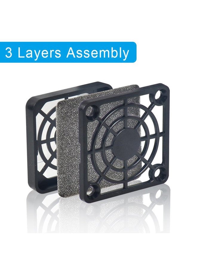 ELUTENG 40mm Fan Filter 2 Pack Dustproof USB Cooling Ventilator Grill Plastic Rugs 1.6inch Blower Cover Kit Compatible for 4cm Computer Case Fan Dirt Filtering - Image 2