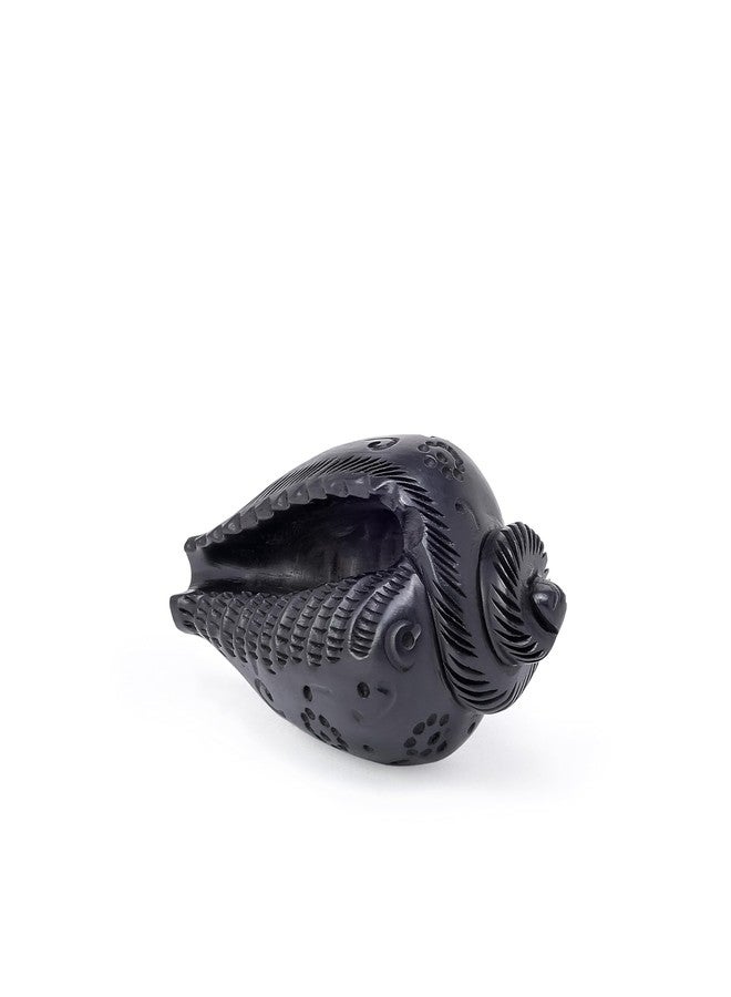 Divine Hindu Karungali Shankh for Pooja - Handcrafted Ebony Wood Conch for Hindu Rituals, Home Temple, Vastu & Spiritual Decor - Image 1
