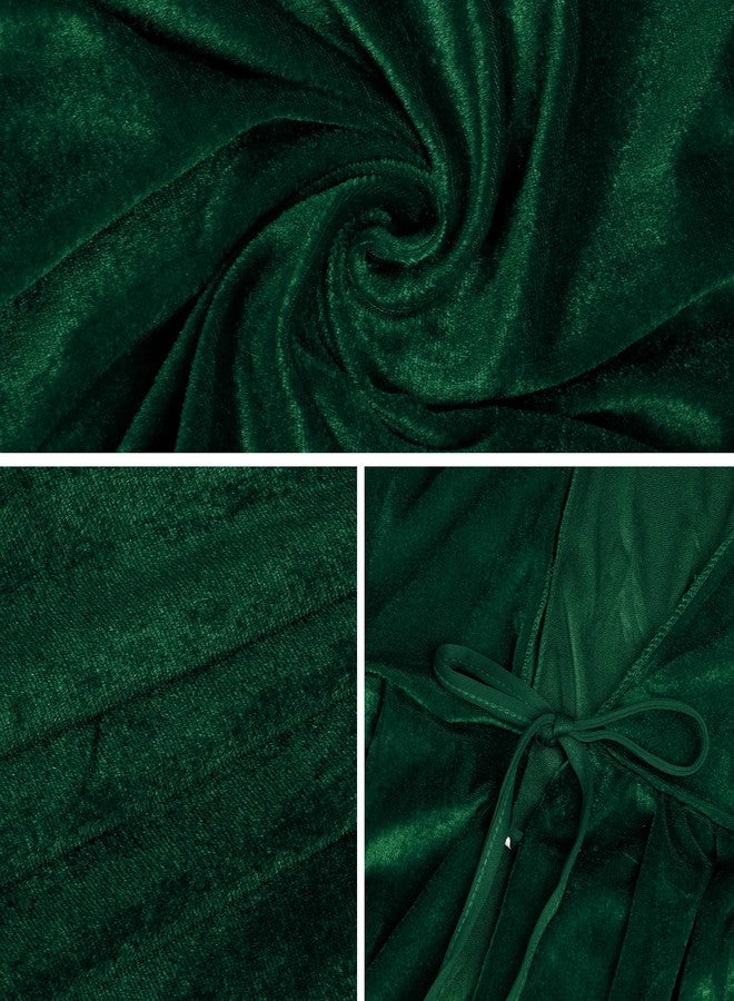 Bskifnn Hooded Cloak Vampire Costume Witch Costume for Man and Women Witch Cloak for Halloween, Cosplay, Role Play 27.5Inch (Dark Green, 43.5Inch) - Image 4