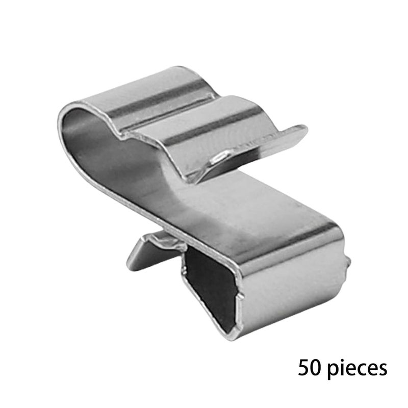 50Pcs Stainless Steel Solar Cable Clamps Rustproof Roof Mounting Wire Fasteners - Image 5