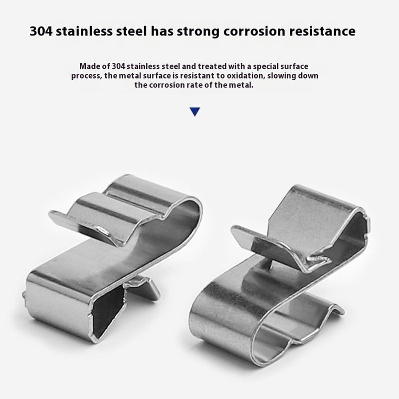 50Pcs Stainless Steel Solar Cable Clamps Rustproof Roof Mounting Wire Fasteners - Image 4