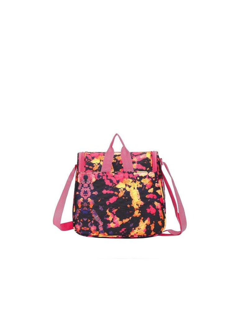 CUBS Fuchia/Yellow Tie Dye Cross Body Lunch Bag - Image 2