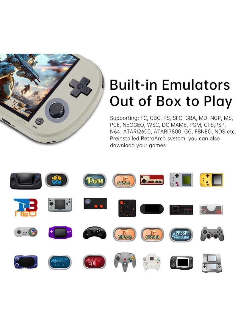 Smart Pro Open Source Handheld Game Console, Retro Arcade HD 4.96-inch IPS Screen Game Console, Linux System, 5000 mAh Large Battery (Grey) - Image 4