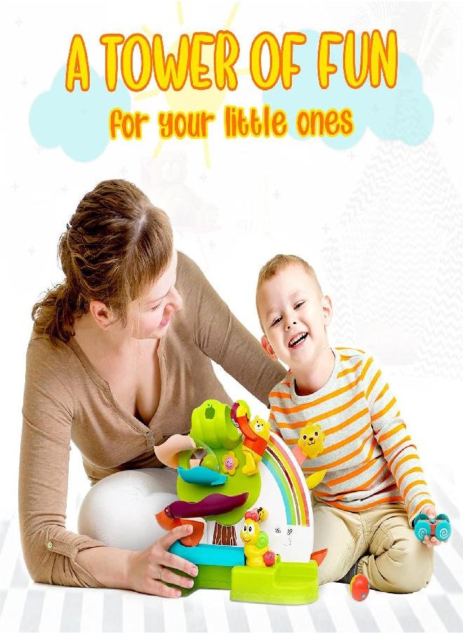 CoolToys - Toddlers Ball Drop Toy - 2 In 1 Developmental Car Ramp Race Track & Ball Popper Tracker Toy - Educational Montessori 1St Birthday Gift For Baby Kids Boys & Girls 1-3 Old - Fun Musical Sounds - Image 1