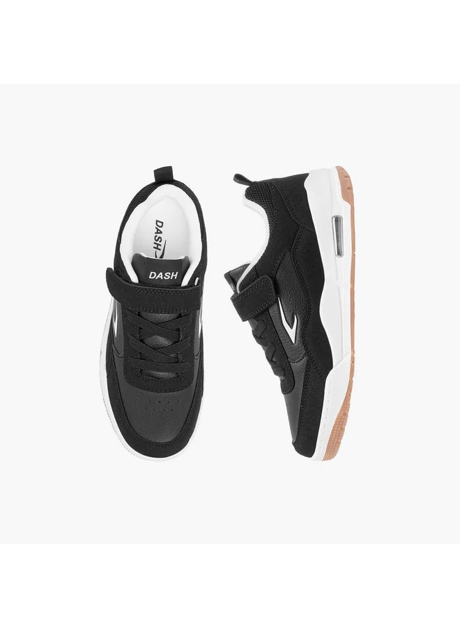 داش Boys Panelled Sports Shoes with Hook and Loop Closure