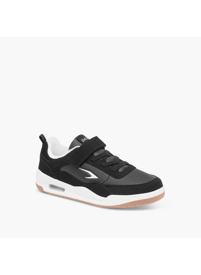 داش Boys Panelled Sports Shoes with Hook and Loop Closure