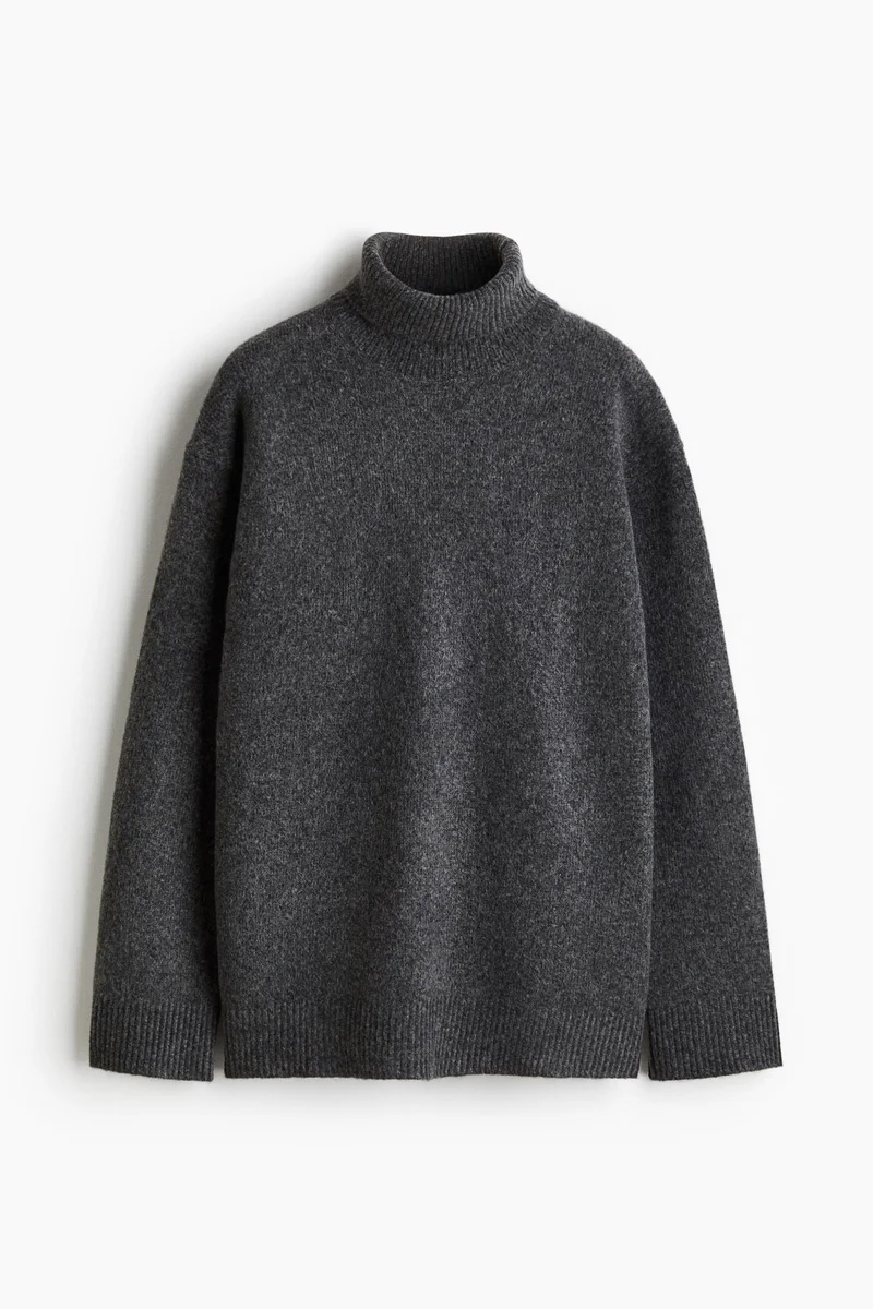 H&M Loose-fit polo-neck jumper