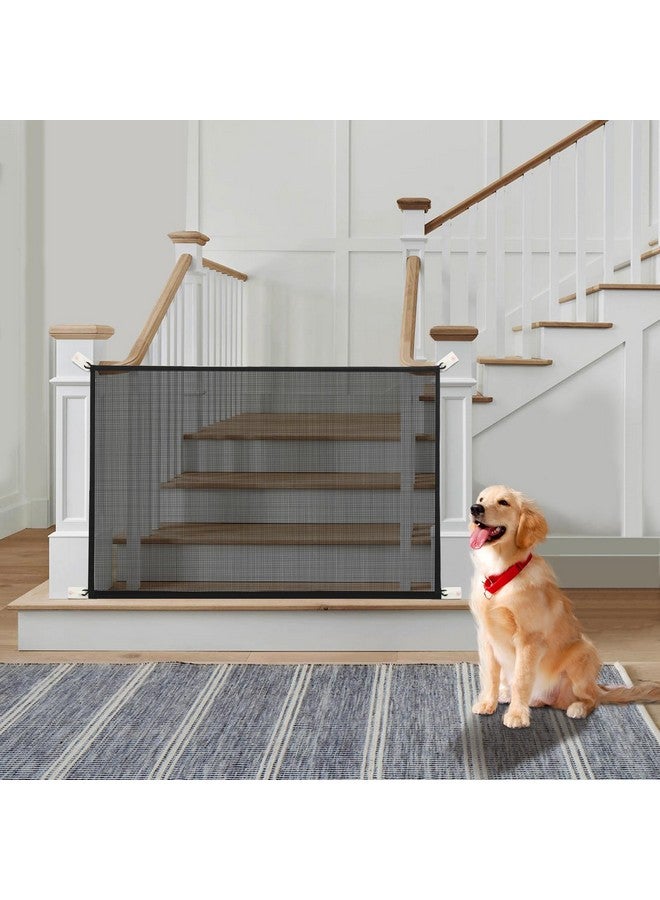 Cupount Mesh Baby & Dog Gate - Fits Openings Up to 36'' Wide, 30'' Tall - Indoor Safety Pet Gate for Stairs & Doorways (Black, 30" H x 38" W) - Image 1