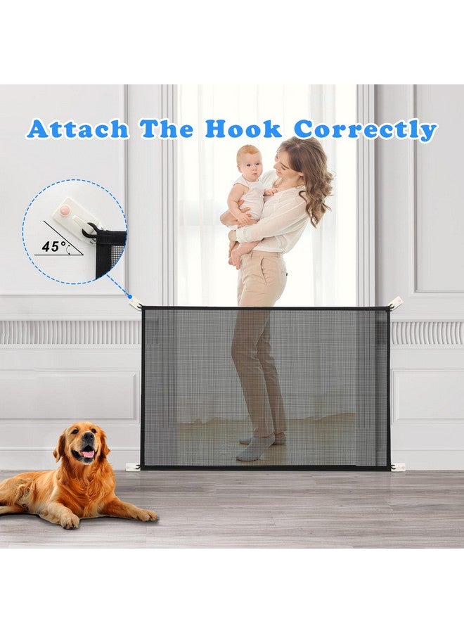 Cupount Mesh Baby & Dog Gate - Fits Openings Up to 36'' Wide, 30'' Tall - Indoor Safety Pet Gate for Stairs & Doorways (Black, 30" H x 38" W) - Image 2
