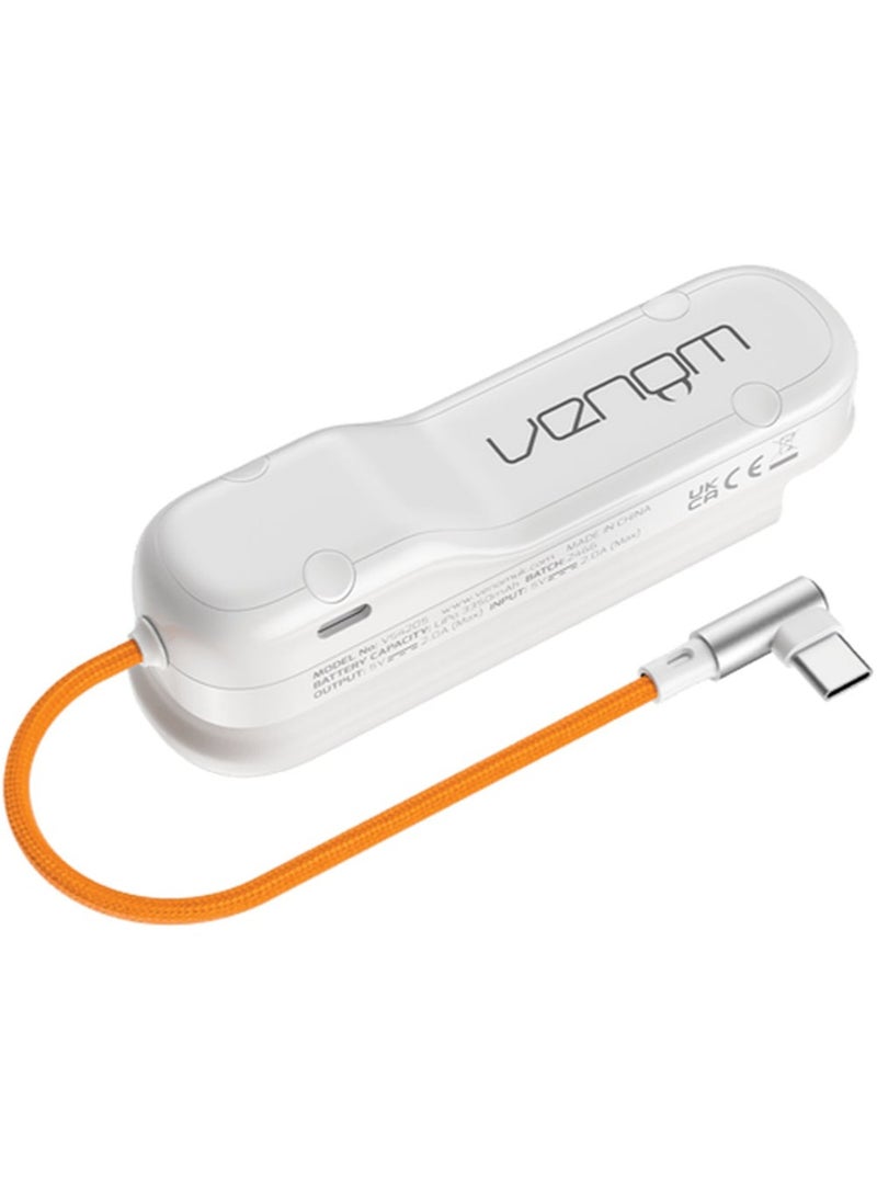 Venom - Meta Quest 2 Rechargeable Power Bank with USB to USB-C Charging Cable Battery Pack - White - Image 1
