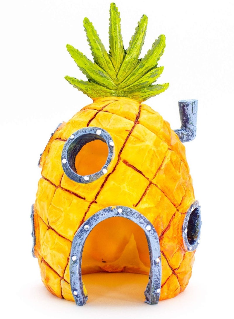 Y&D SpongeBob Squarepant Pineapple House, Fish Tank Decoration Aquarium Ornament Bridge Landscape Decorative, 3 Pcs Cartoon House Home, Pineapple, Stone Statue and Burger - Image 4