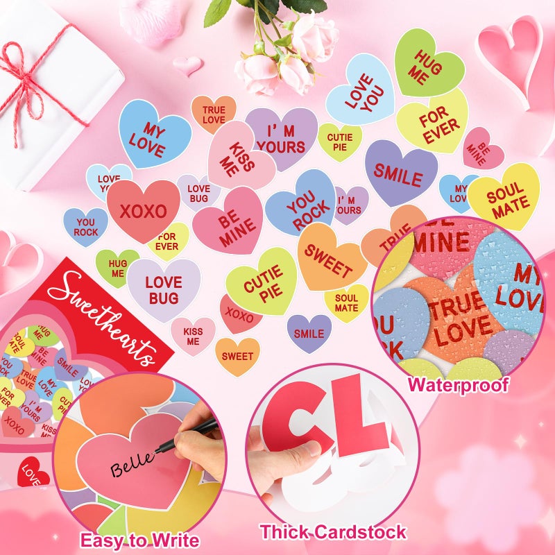 Sereliy Valentines Day Bulletin Board Decorations for Classroom, Love Heart Cutouts February Bulletin Board Decorations, Our Class Is Full of Sweet Hearts Valentine Decor for School Walls Doors - Image 3