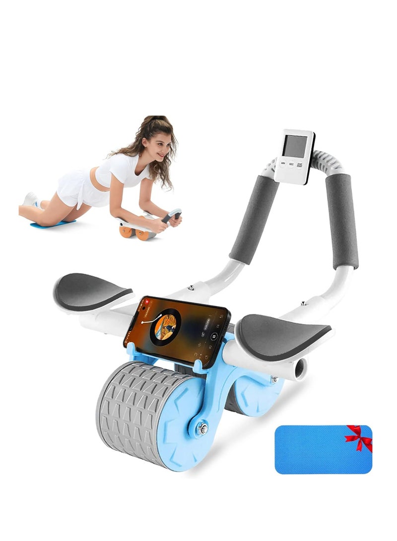 Arabest Automatic Rebound Ab Abdominal Exercise Roller Wheel, with Elbow Support and Timer, Abs Roller Wheel Core Exercise Equipment, for Men Women - Image 1