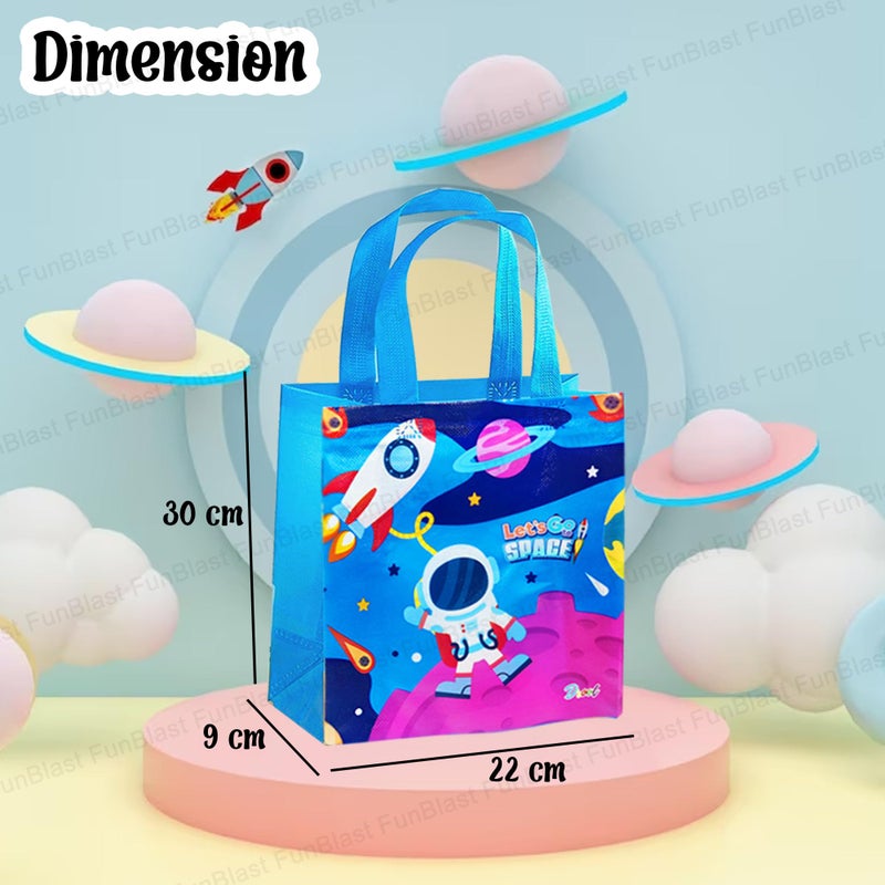 FunBlast Space Gifting Bags for Return Gifts - 24 Pcs Non-Woven Multi-Purpose Reusable Carry Bag, Birthday Goodie Bags (24) - Image 2