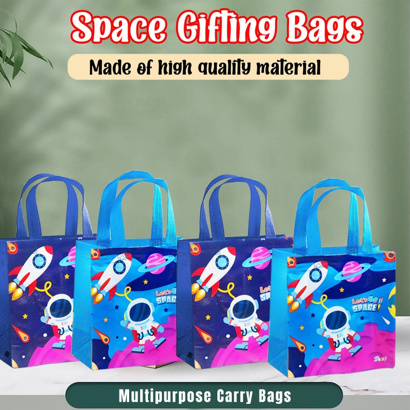 FunBlast Space Gifting Bags for Return Gifts - 24 Pcs Non-Woven Multi-Purpose Reusable Carry Bag, Birthday Goodie Bags (24) - Image 4