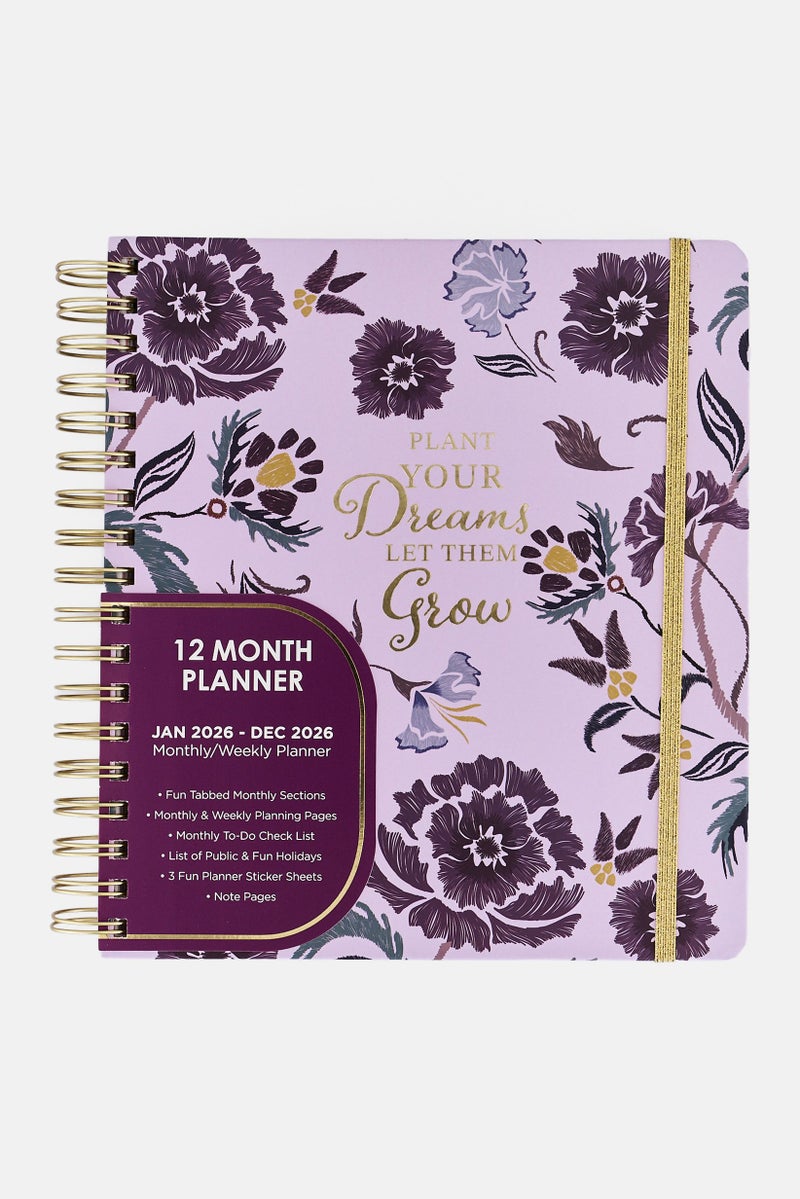 VOTUM Plant Your Dreams Let Them Grow 12 Month Planner 2026 - Image 1