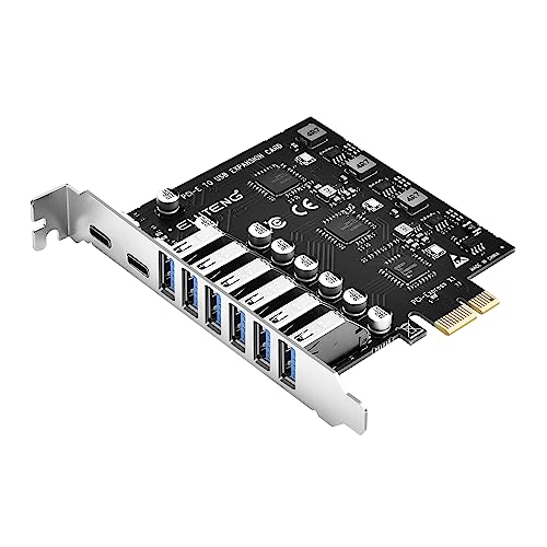 ELUTENG PCIE USB 3.2 Card 8 Ports PCI Expree to USB C Expansion Card Superspeed 6 USB and 2 Type C PCI-e USB3 Hub Controller Adapter 3 Independent Power Module - Image 5