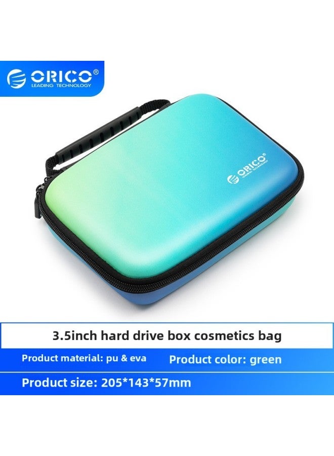 Mobile Hard Disk Storage Bag Mobile Hard Disk Protection Cover Hard Disk Packaging Box Hard Disk Storage Box Hard Disk Protection Box-Color:3.5 Inch Hard Disk Storage Bag [Green] HXC35-GR  - Image 1