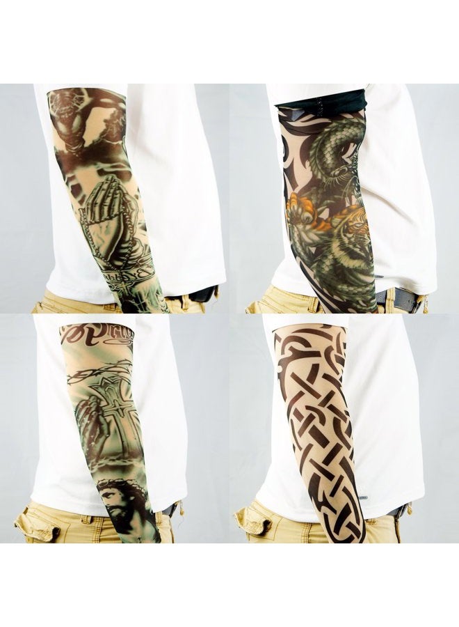 Kare Kind 10pc Fake Temporary Tattoo Sleeves Body Art Arm Stockings Accessories by - Designs Tribal, Dragon, Skull, and Etc. - Image 2