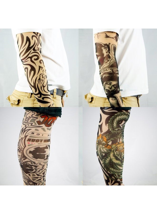 Kare Kind 10pc Fake Temporary Tattoo Sleeves Body Art Arm Stockings Accessories by - Designs Tribal, Dragon, Skull, and Etc. - Image 4