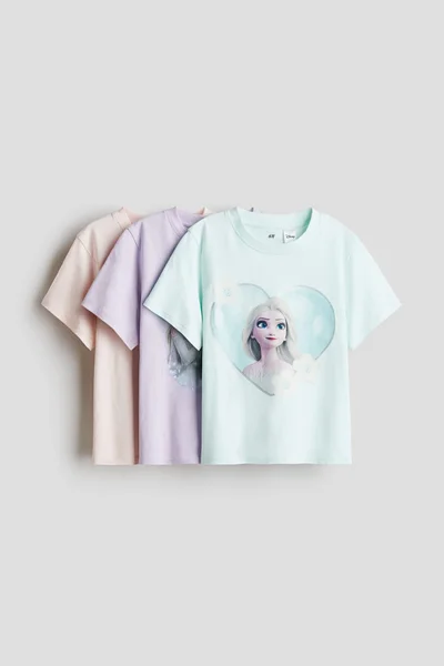 H&M 3-pack printed jersey tops