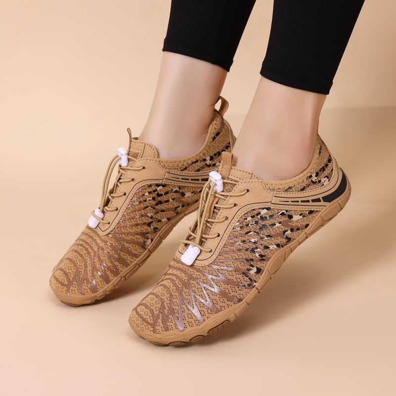 FUNWINK Hike Barefoot Shoes for Womens Men Wide Toe Water Shoes Flexible Lightweight Daily Wear Walking Shoes Unisex,Designed for Walking,Running&Swimming Tan - Image 2