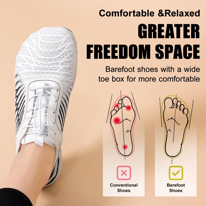 FUNWINK Hike Barefoot Shoes for Womens Men Wide Toe Water Shoes Flexible Lightweight Daily Wear Walking Shoes Unisex,Designed for Walking,Running&Swimming Tan - Image 4