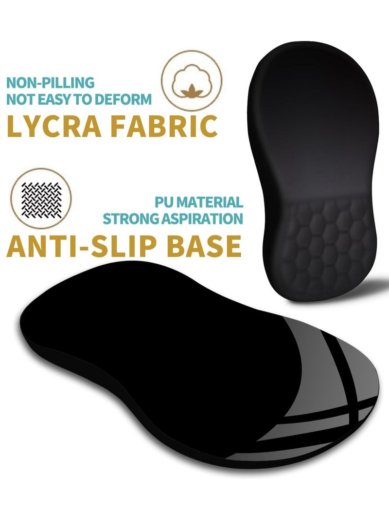 MJZ Mouse Pad Wrist Support with Massage Design, Ergonomic Wrist Rest Pain Relief Keyboard Rest Comfortable Memory Foam With Non Slip PU Base Mouse Pads For Desk Computer Keyboard Home Office - Image 3