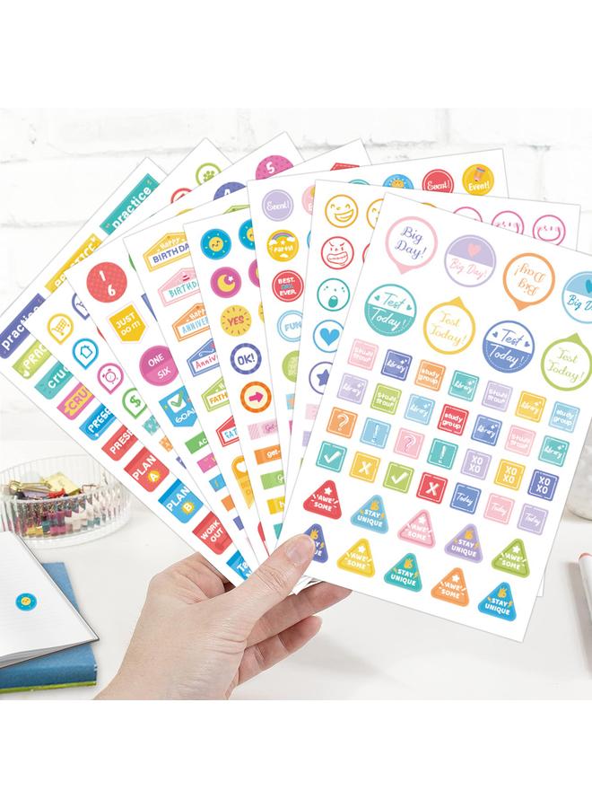 الأزرق جي دبليو ملصقات خطة الجماليات الإبداعية الجديدة Planner Stickers يوم الأحد ، ملصقات تخطيط الملاحظات - Image 3