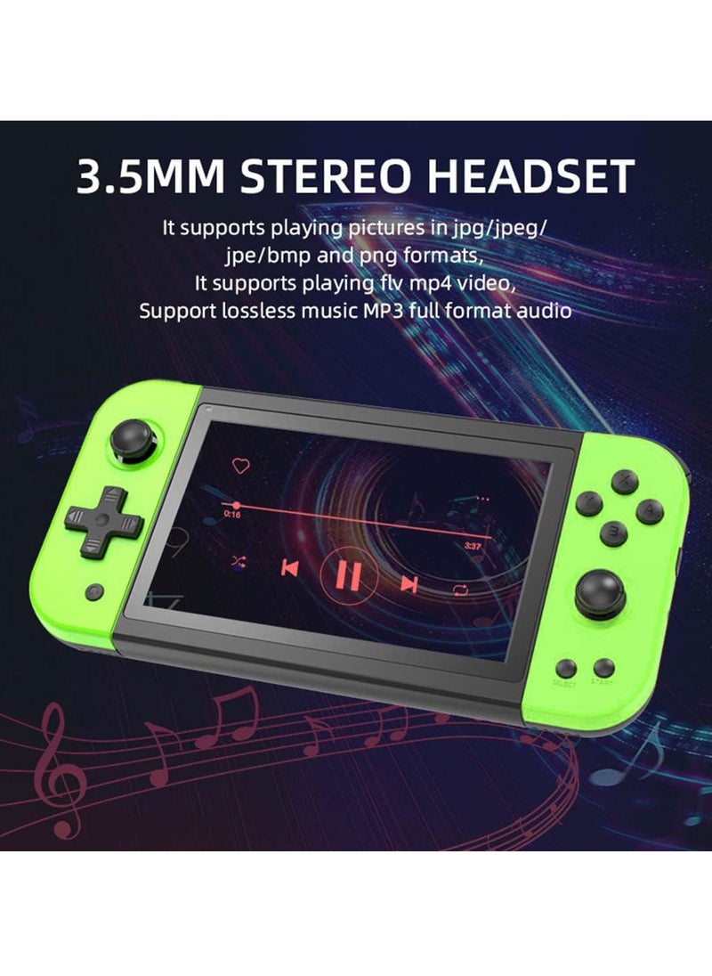 Powkiddy - X51 Handheld Game Console Retro Video Game Console Built-in 5700 Games, 5-inch Linux Open Source Game Console Portable Gaming Console for Gameboy 64G (Yellow) - Image 1