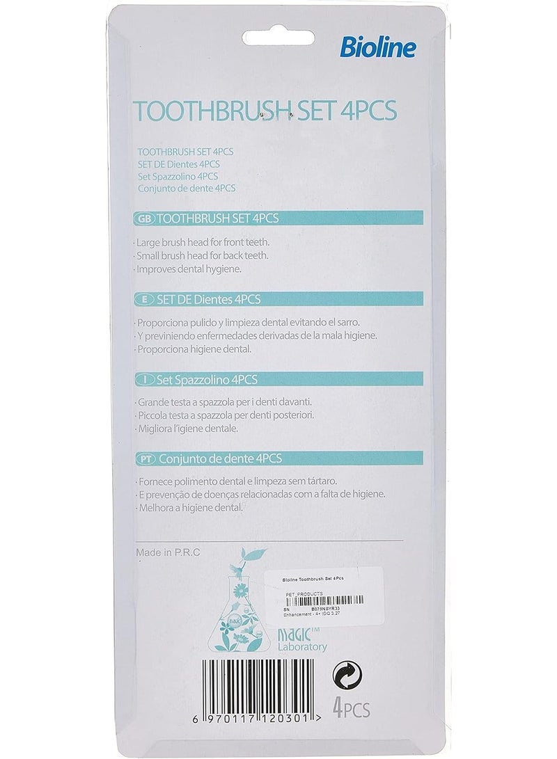 Bioline Toothbrush Set 4Pcs - Image 3