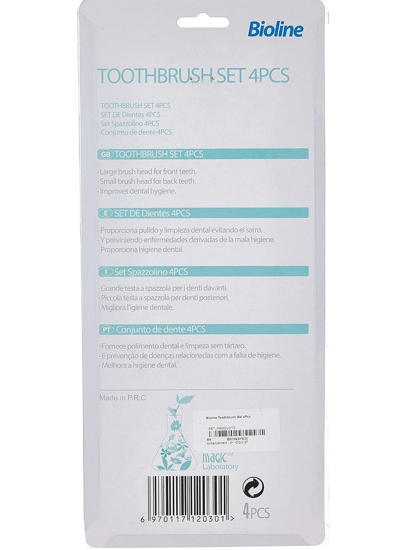 Bioline Toothbrush Set 4Pcs - Image 4