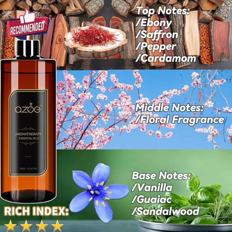 Elitzia Essential Oils for Diffuser Humidifier Natural Aromatherapy Plant Extracts Pure Aroma Essential Oil Floral Fragrance 500ML Hotel Home Use ET500EO7 - Image 2