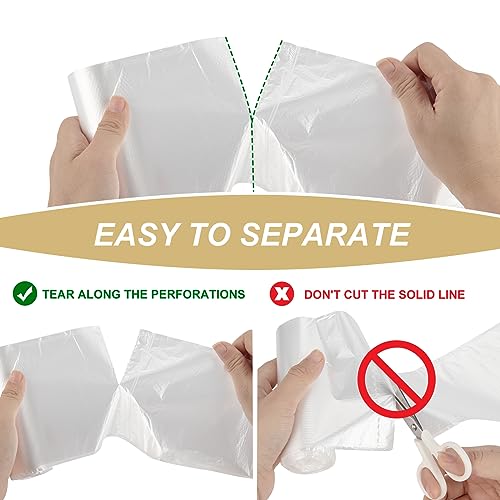 Magesh 2.6 Gallon Small Trash Bags, Magesh 2.6 Gallon Trash Bag Strong, Leakage-Free, Small Garbage Bags Unscented Thick for Bathroom, Office, Kitchen Mini Trash Can, 100 Bags, Clear - Image 3