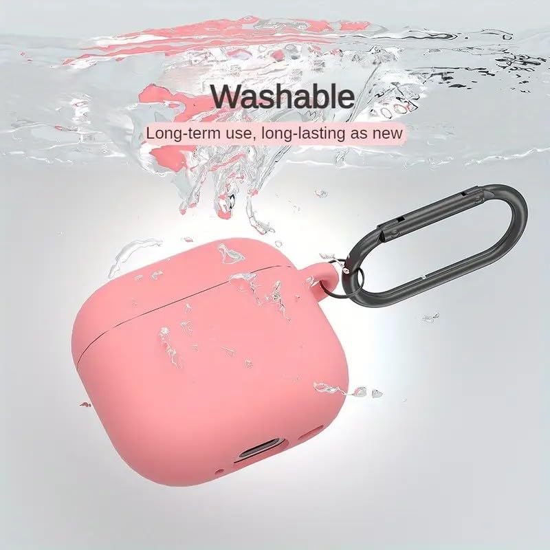 Gladiadora® Airpods 4 Cover Silicone Case (2024) Active Noise Cancellation (ANC) with Keychain Protective Case (Peach) - Image 2