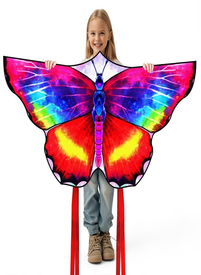 FejoHify Butterfly Kite Kids Adults Easy to Fly Assemble Ages 4-8 8-12 Single line String Handle 210t Ripstop Nylon Fabric Beach Park Outdoor Activities (Multi-Color) - Image 1