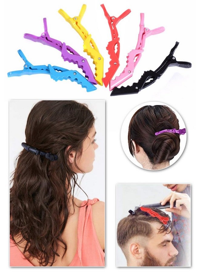 AKOAK 6 Pcs Professional Anti Slip Crocodile Clip Large Styling Hair Clip For Women'S Thick Hair Dyeing Or Hair Care Partition Positioning Clip Salon Diy Accessories (Purple) - Image 5