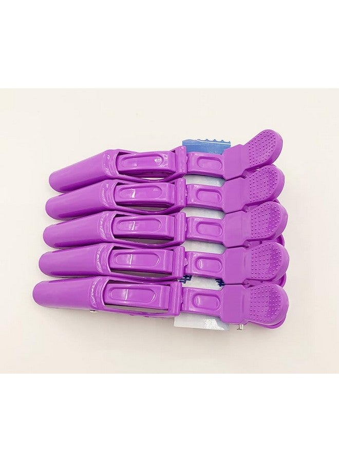 AKOAK 6 Pcs Professional Anti Slip Crocodile Clip Large Styling Hair Clip For Women'S Thick Hair Dyeing Or Hair Care Partition Positioning Clip Salon Diy Accessories (Purple) - Image 3