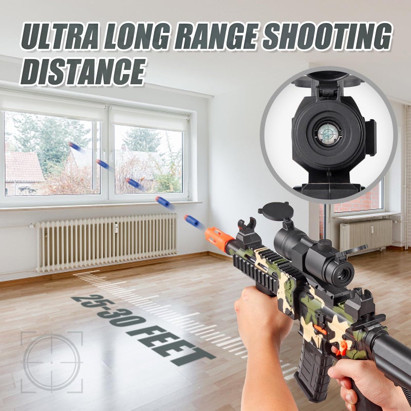 COOLFOX Realistic Toy Foam Blaster Gun - Electric Sniper Rifle with Scope 120 Soft Bullets 3 Magazines, Automatic Dart Gun for Boy Ages 8-12 Years Old, Indoor Outdoor Gifts for Adult Kid Christmas Birthday - Image 3