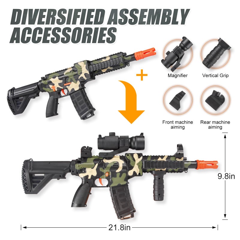 COOLFOX Realistic Toy Foam Blaster Gun - Electric Sniper Rifle with Scope 120 Soft Bullets 3 Magazines, Automatic Dart Gun for Boy Ages 8-12 Years Old, Indoor Outdoor Gifts for Adult Kid Christmas Birthday - Image 4