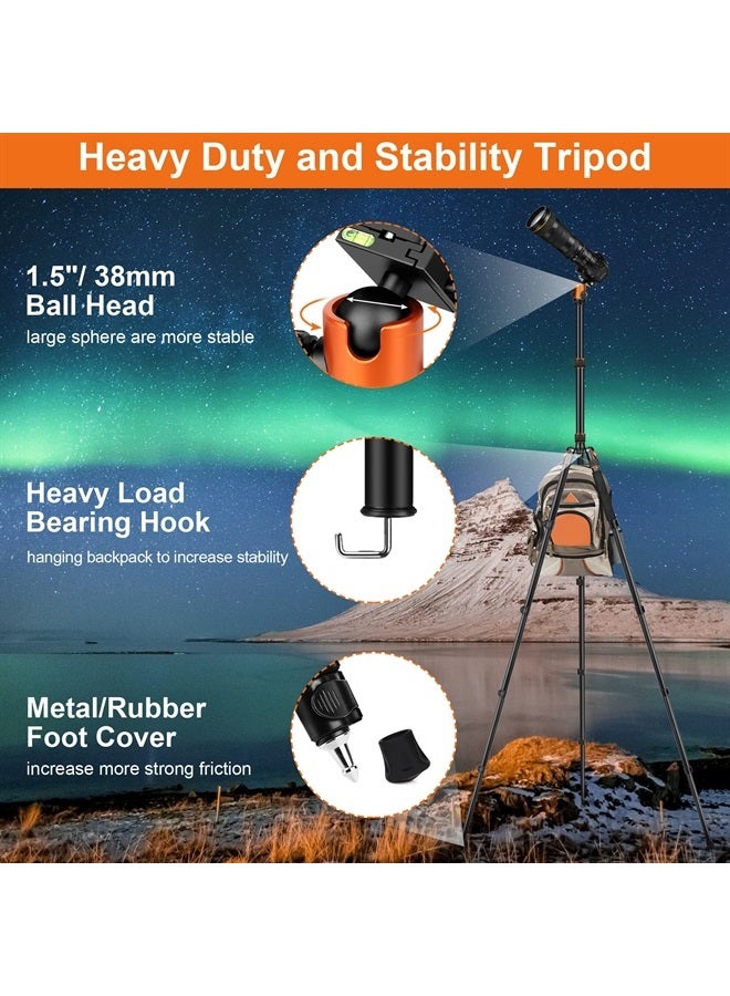 JOILCAN Tripod for Camera, 81" Camera Tripod Stand, 83 inches DSLR Tripods & Monopods, Heavy Duty Travel Tripod for Binoculars Laser Level Spotting Scope Telescope, Professional Complete Tripod Units - Image 2