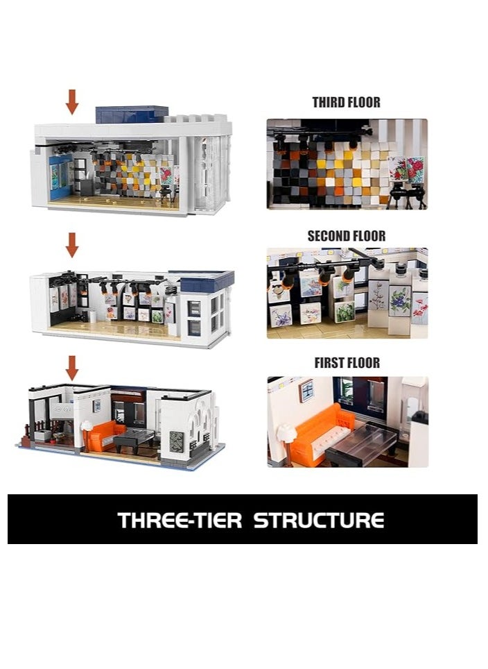 mould king 16043 Educational Art Gallery Building Kits, Building Blocks Streetscape Architecture with Light, Toy Gift for Boys & Girls Age 8+ Collections Enthusiasts (3536+ Pieces)  - Image 4