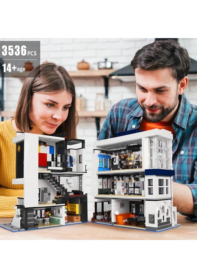 mould king 16043 Educational Art Gallery Building Kits, Building Blocks Streetscape Architecture with Light, Toy Gift for Boys & Girls Age 8+ Collections Enthusiasts (3536+ Pieces)  - Image 5