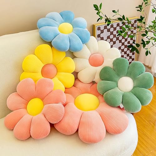 RVA Sunflower Floor Pillow Flower Shape Cushion Cute Seating Pad Sunflower Chair Cushion Oversized Throw Pillow for Home Decoration Bedroom Kids Girls Women Gifts (Brown) - Image 4