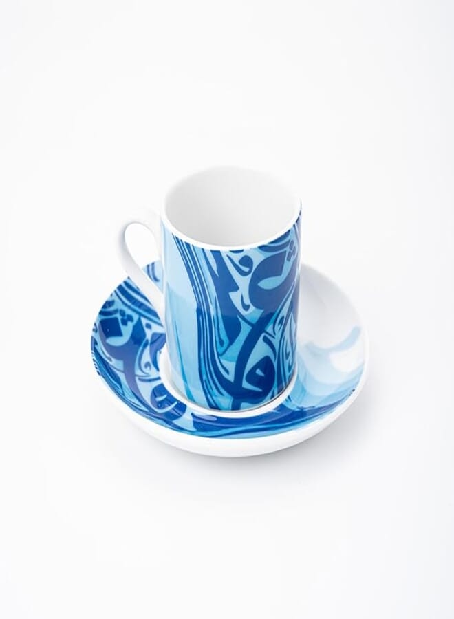 Rosa/Porcelain (Kufi Dora Coffee Set 12 pcs 100 ml)