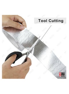 RACO RACO Aluminum Foil Fiberglass Tape – Alu Glass HVAC Heat Resistant Tape, High-Temperature Insulation Tape for Sealing Dryer Vents and Ductwork 2 Inch x 65 Feet  - Image 5