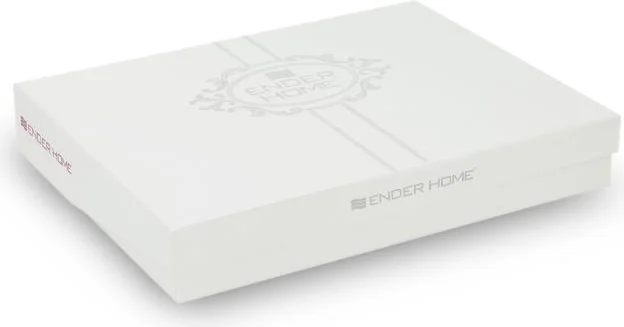 Ender Home Double Duvet Cover Set Plain Cotton Satin Home Hotel Type Boxed