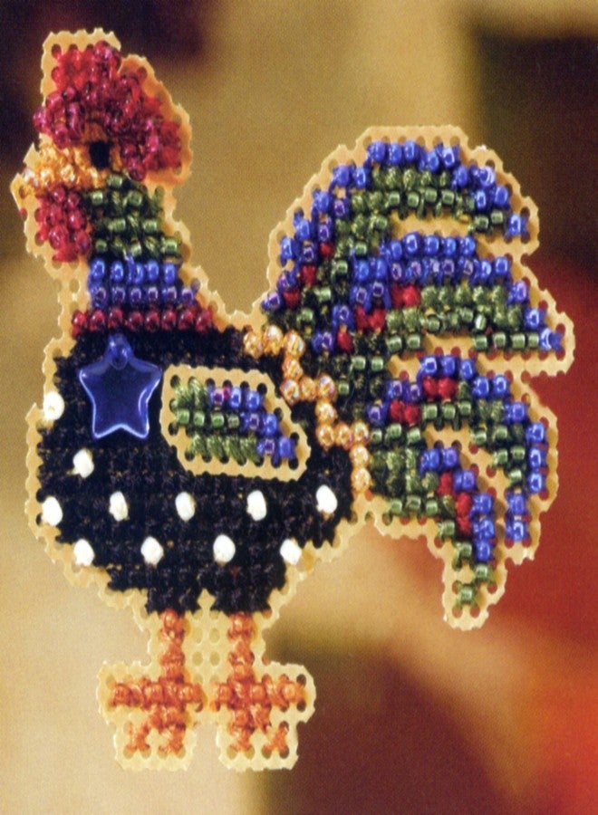 Mill Hill Provence Rooster - Pin Kit - Cross Stitch Kit - Image 1