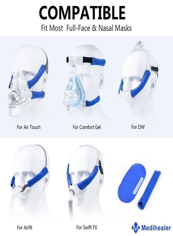 Medihealer CPAP Strap Covers-Headgear Strap Cover Compatible with DW Headgear,Comfort CPAP Pads Strap Covers for Airfit P10 Strap|No Irri-tation&No Red Marks.(Pack of 4) - Image 3
